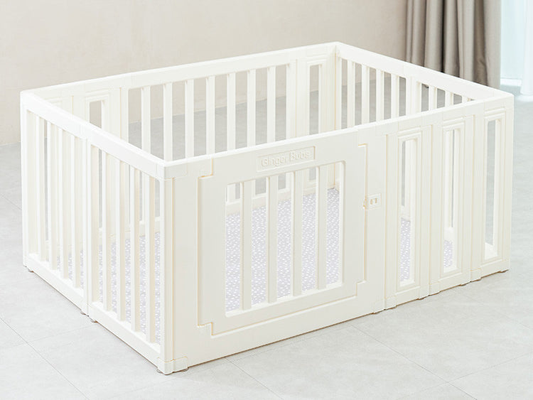 GingerBubs Playpen Pearl White (2.06 m x 1.47 m)