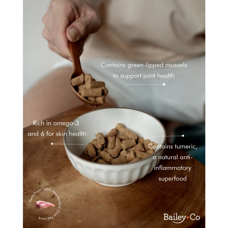 (Made in New Zealand) Bailey Co Freeze Dried Topper Meals - Single Ingredient (Venison, Beef, Lamb, Chickem+Salmon)