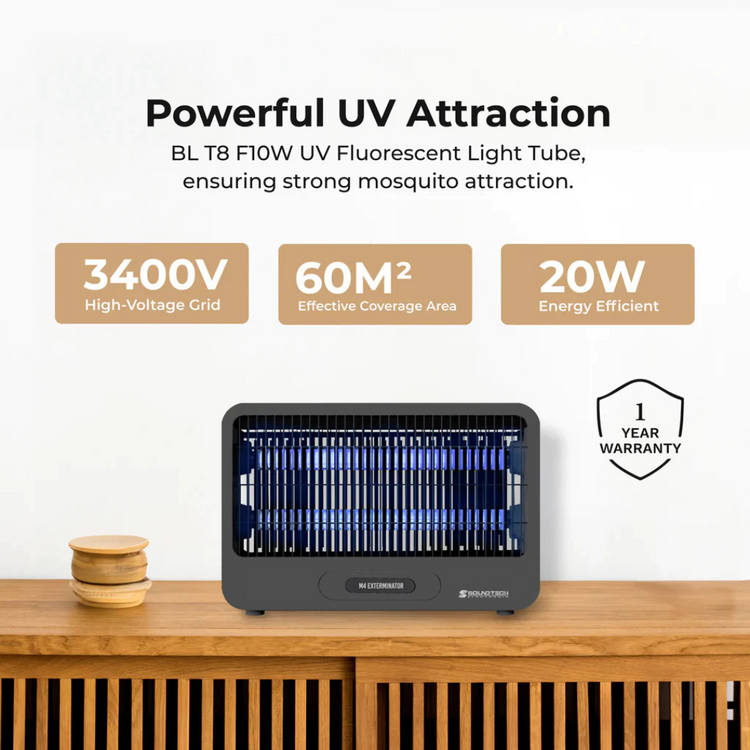 SoundTeoh UVA Lamp Mosquito Killer Insect Killer M4 - Dark Grey