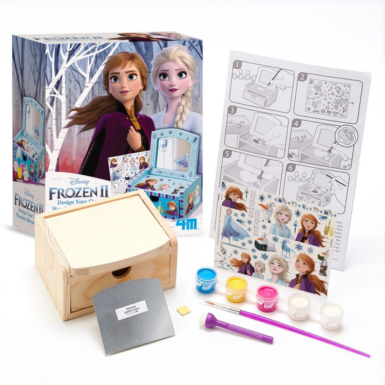 4M Disney Frozen II - Design Your Own Wooden Mirror Chest (5Y+)