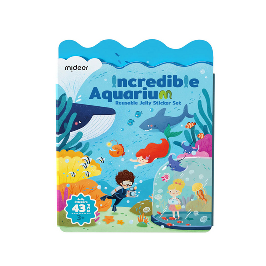 Mideer Vocabulary Learning Reusable Jelly Sticker Set - 3 Designs available(animal town/Traffic/Aquarium)