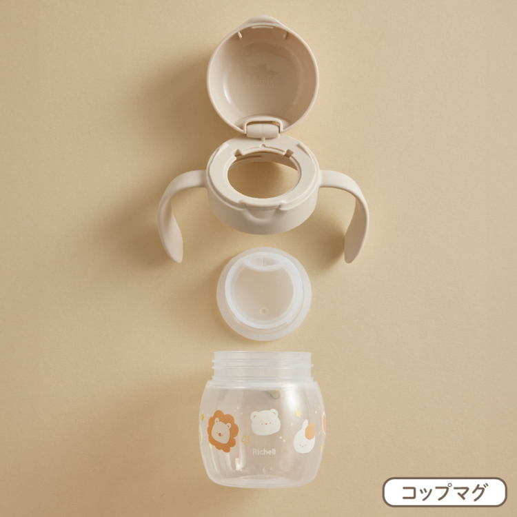 Richell Training L.I Cup Set - Premium Beige (5M+)