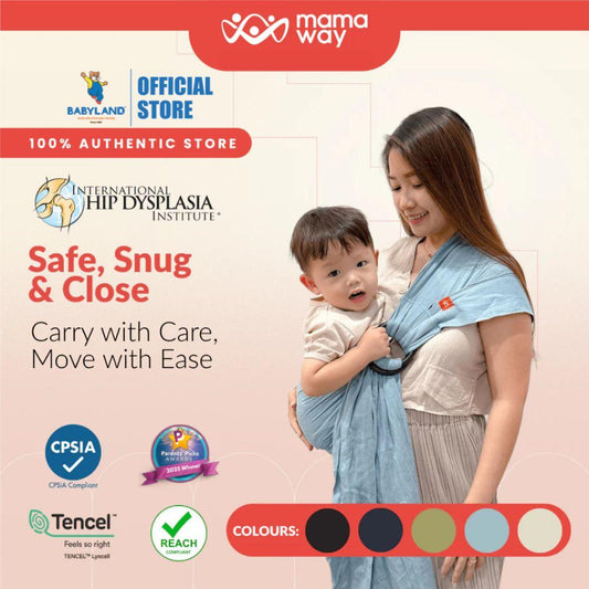 Mamaway Baby Ring Sling - Solid Linen | Adjustable Baby Carrier | Penggendong bayi