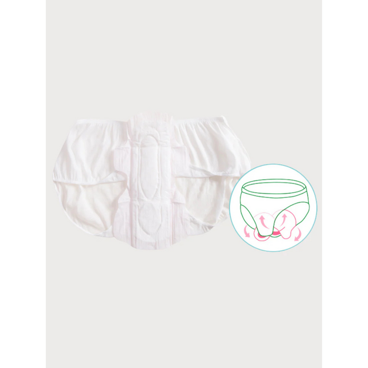 Bmama Full Cotton Disposable Panties 4White 1 Color 3XL Set