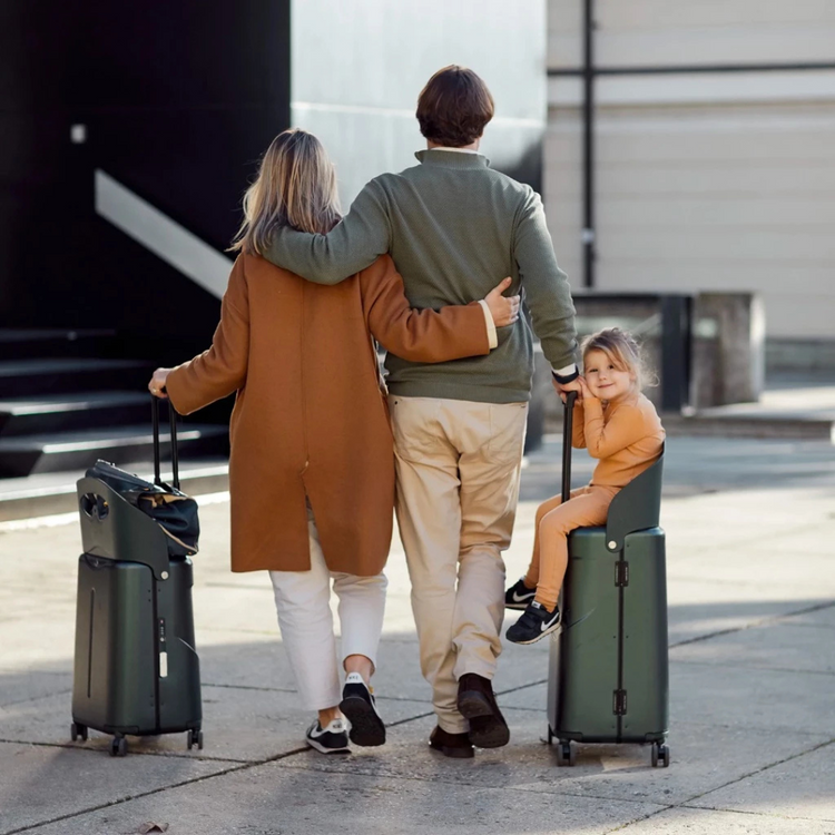 MiaMily Multicarry Carry On Luggage 18" with Built-in Seat for Children & Adults | Luggage Kids | Suitcase