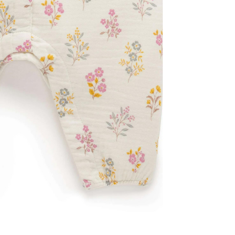 Purebaby Organic Crinkle Cotton Growsuit - Posie Floral