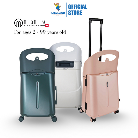 MiaMily Multicarry Carry On Luggage 18" with Built-in Seat for Children & Adults | Luggage Kids | Suitcase