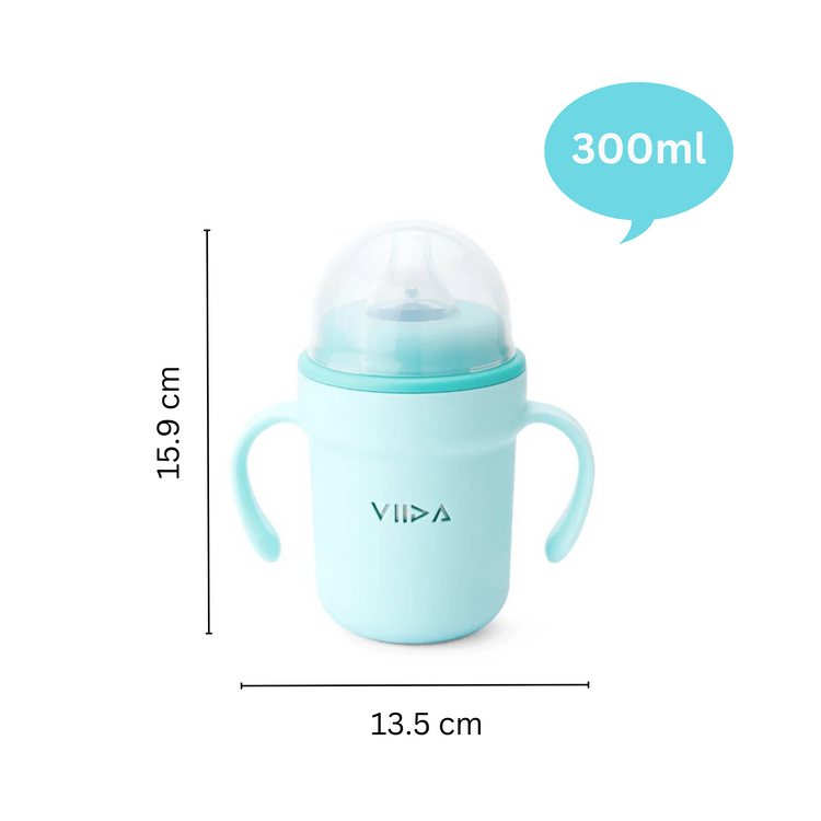 Viida Souffle Antibacterial Stainless Steel Spout Sippy Cup - Taffy Pink