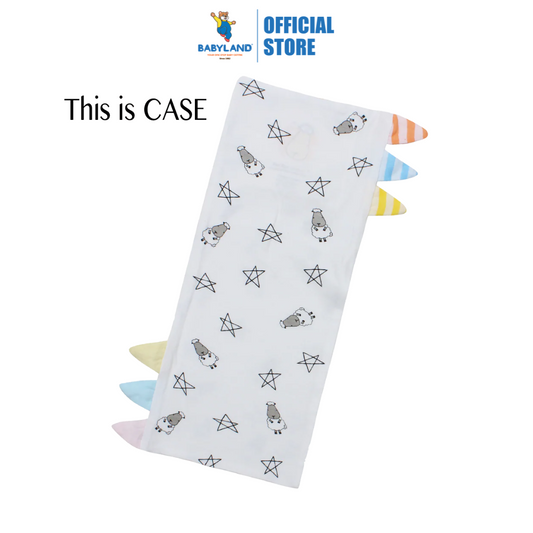 Baa Baa Sheepz Bed-Time Buddy Case Small Star & Sheepz White with Color & Stripe tag