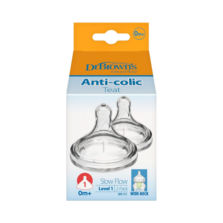 Dr Brown's Options+ Wide-Neck Silicone Teat (2pcs)