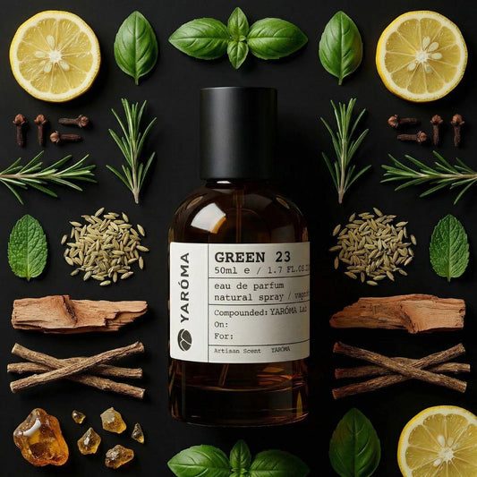 Yaroma GREEN 23 Perfume 50 mL | Fresh Citrus & Basil Fragrance