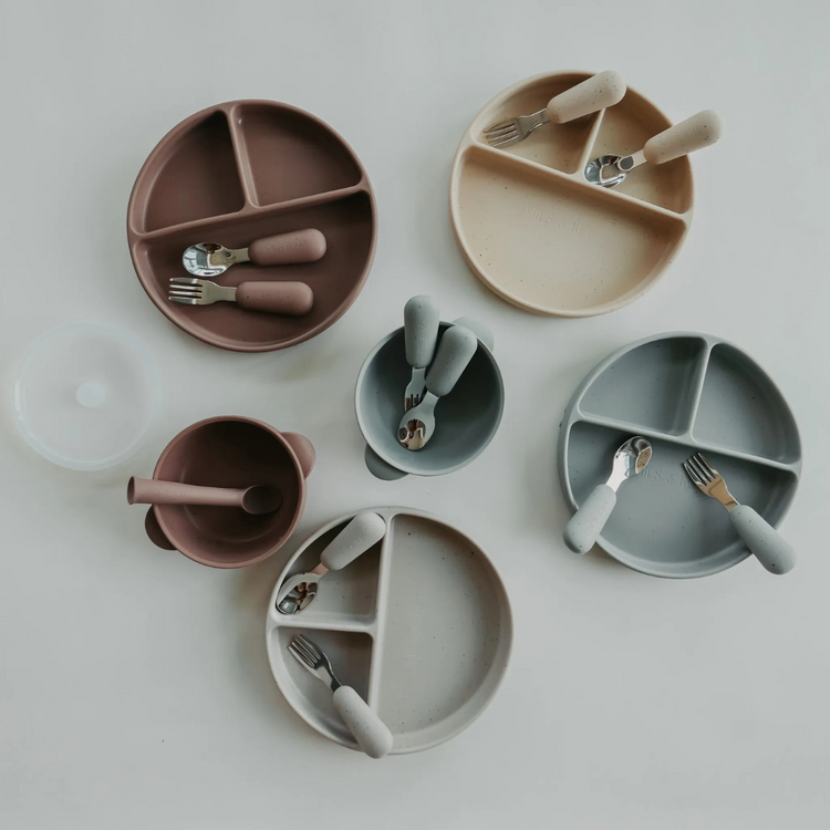 Mils and Key Speckled Divided Plate (12m+)
