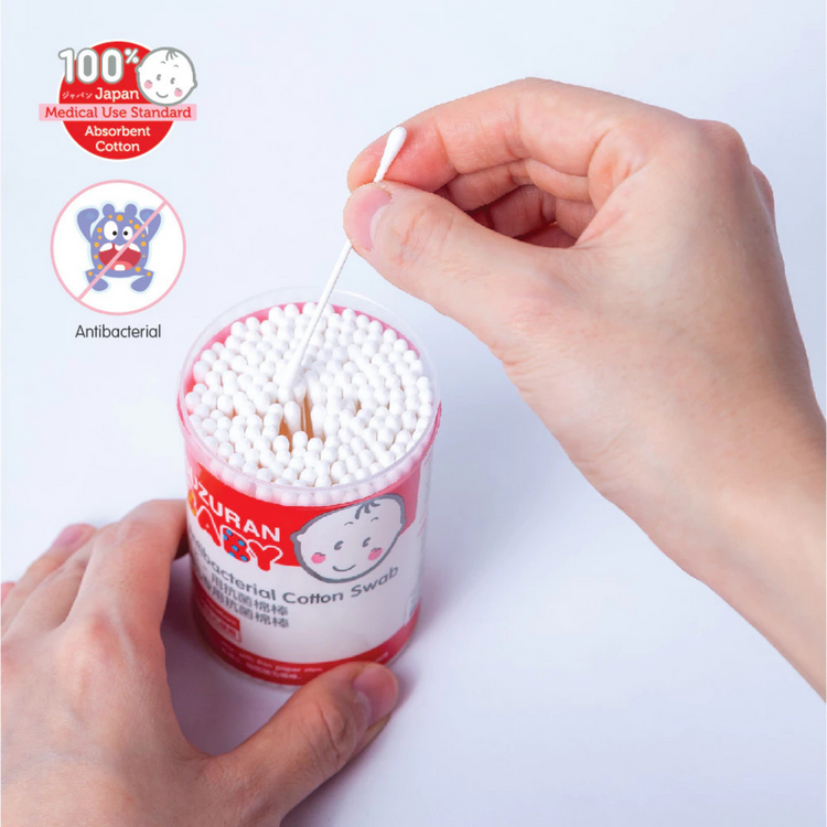 Suzuran Baby Antibacterial Cotton Swab (180Pcs)