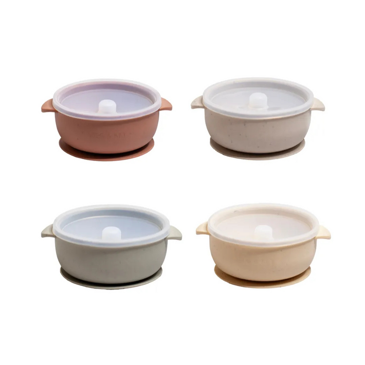 Mils and Key Speckled Bowl + Lid (6m+)