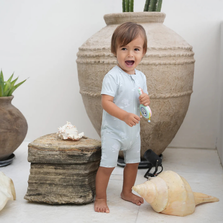 Joey & Mom Zipper Bamboo Romper