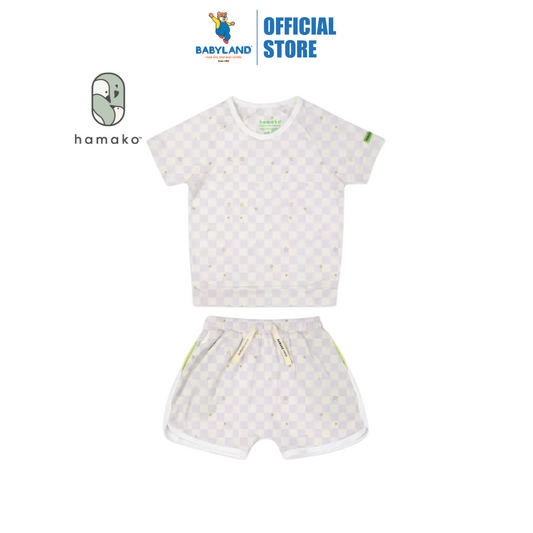 Hamako Tencel Kids Short Set Stary Gingham