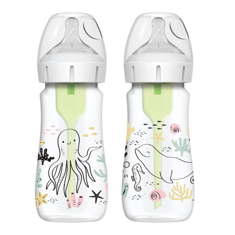 Dr Brown's Options+ PP Wide-Neck Bottle with Level 1 Teat (270mL)(2-Pack)