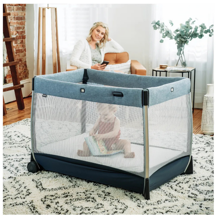 Chicco Lullaby Primo Playard Organic Lakeshore (Birth to 14kg)