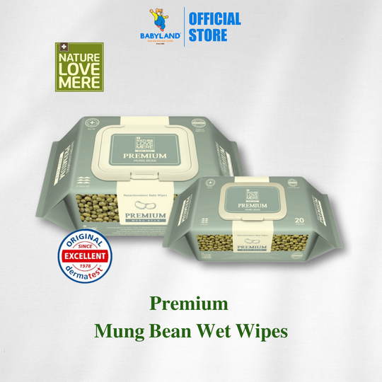 NATURE LOVE MERE Premium Mung Bean Baby Wet Wipes (Cap)