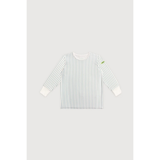 Hamako Tencel Micromodal Kids Long Set - Striped Aqua