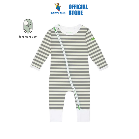 Hamako Tencel Baby Kids Jippa Suit Striped Forest