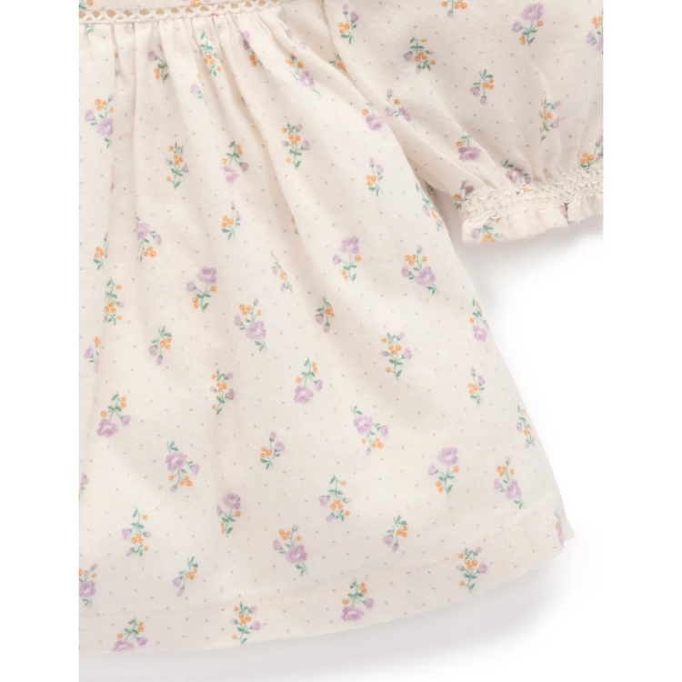Purebaby Organic Baby Kids Primrose Print Dress