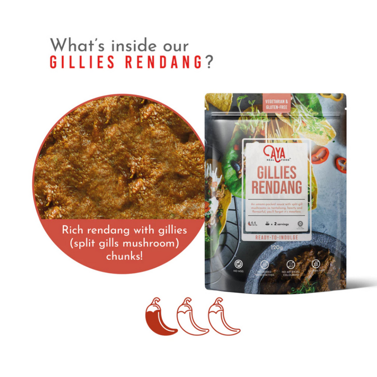 Aya Real Food Gillies Rendang (120g) | Premium Ready To Cook Paste - Halal Certified