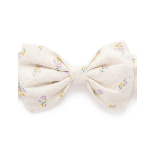Purebaby Organic Bow Headband - Primrose Pink