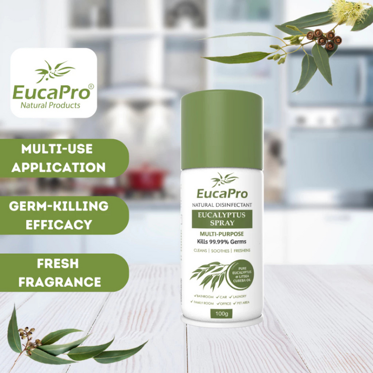 EucaPro Natural Eucalyptus Disinfectant Spray Value Pack (200g+100g)