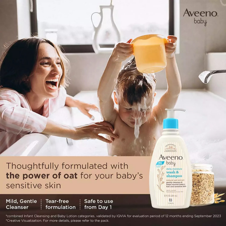 Aveeno Baby Wash & Shampoo (354ml)
