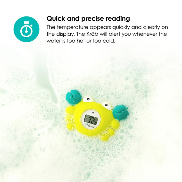 bbluv Krab 3-in-1 Thermometer & Bath Toy