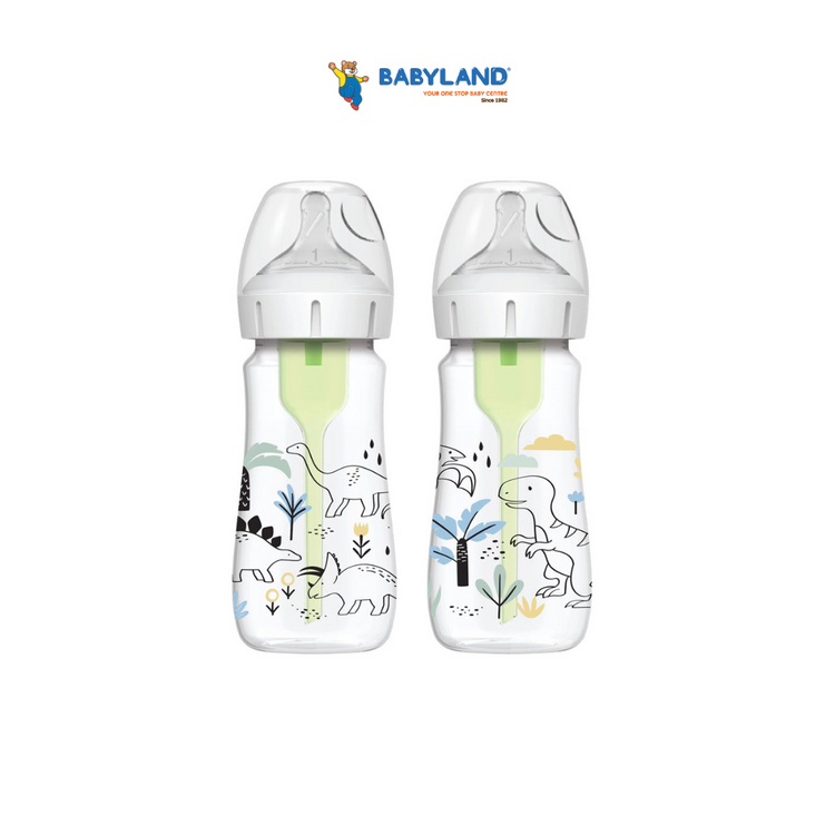 Dr Brown's Options+ PP Wide-Neck Bottle with Level 1 Teat (270mL)(2-Pack)