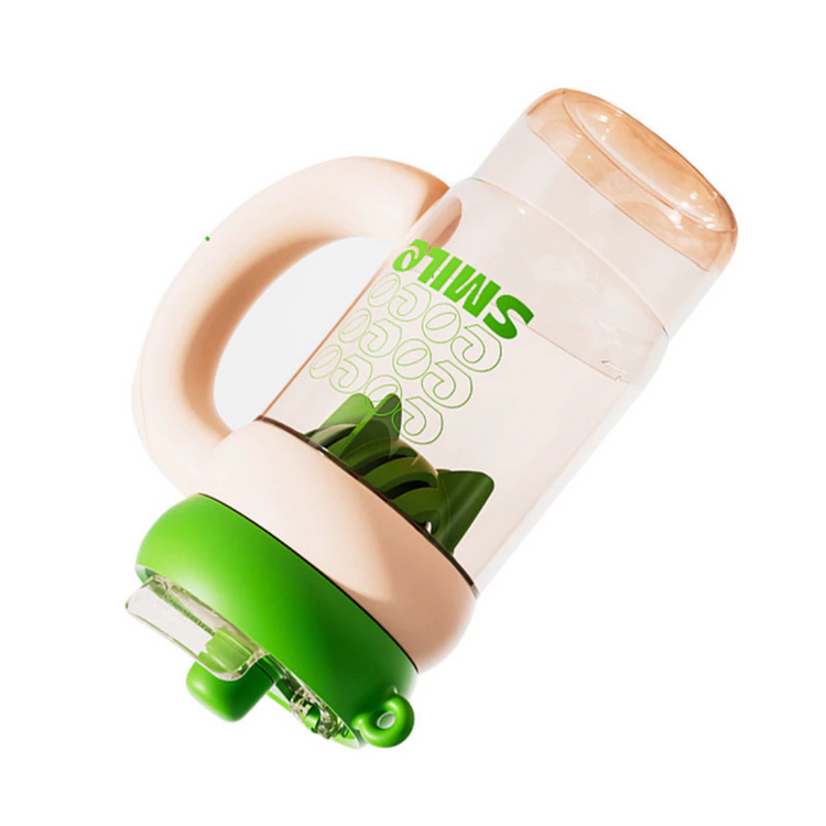 Cocosmile 8306 Flower Twirling Cup with Handle 1000ml - Pink Green