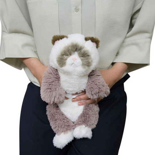 Sunlemon 1583 Ragdoll Grey Brown - Lying Cat Sleeping Face Stuffed Toy S