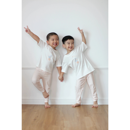 Twinkle Planet GOTS Organic Cotton 2 Pieces Short Sleeve Pyjamas - Dino Circus