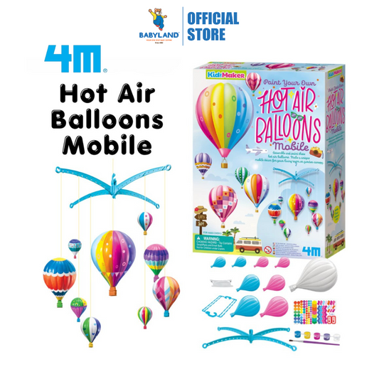 4M KidzMaker - Paint Your Own Hot Air Balloons Mobile (5Y+)