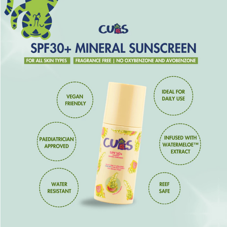 CUBS SPF30+ Mineral Sunscreen