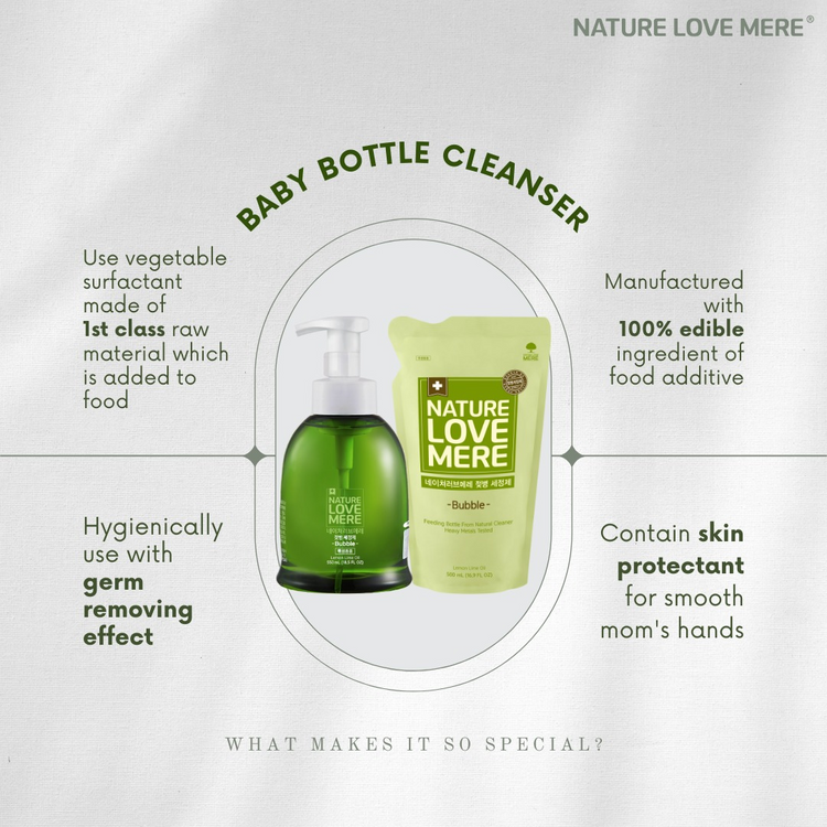 NATURE LOVE MERE Baby Feeding Bottle Cleanser (Bubble / Liquid)