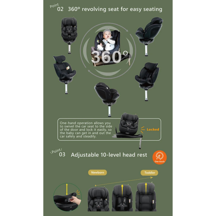 Combi Crossage 360 SL Isofix Convertible Car Seat (0-12yrs)