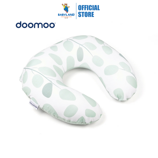 Doomoo Softy Nursing Pillow - Leaves Aqua Green
