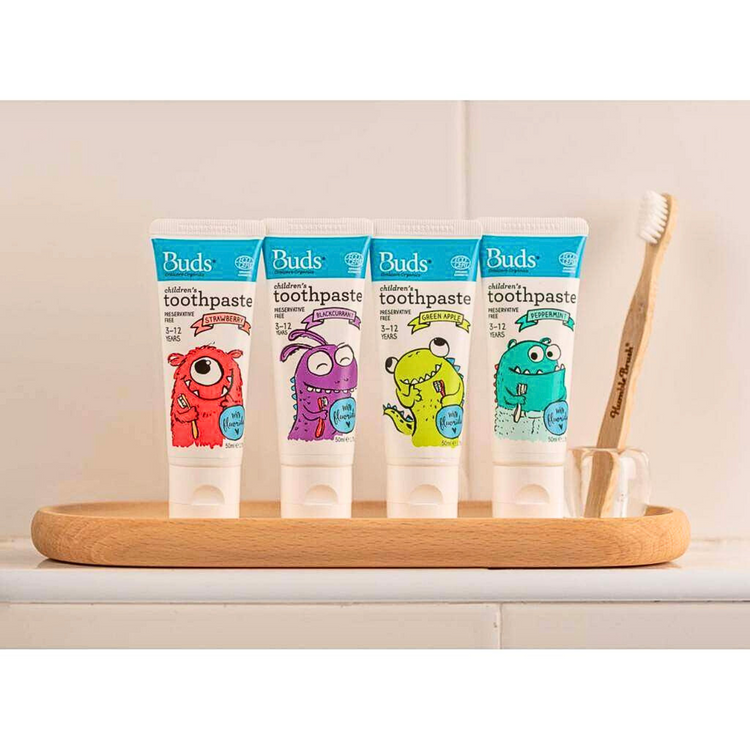 Buds Children's Toothpaste With Fluoride 50ml (3-12yrs)