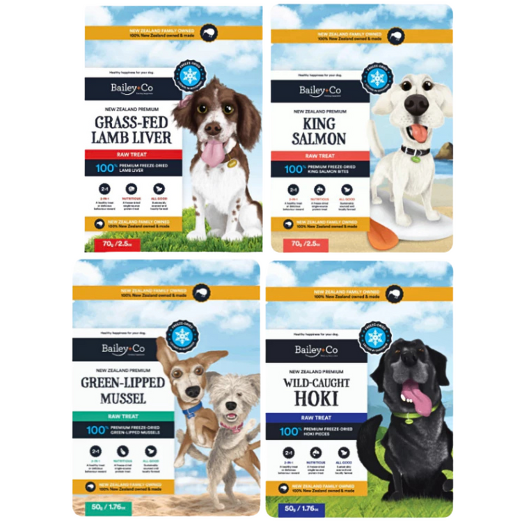 (Made in New Zealand) Bailey Co Single Ingredient Freeze Dried Raw Treats