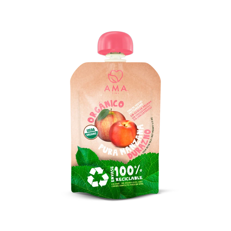 AmaTime 100% Organic Puree Pouches 90g (6m+)
