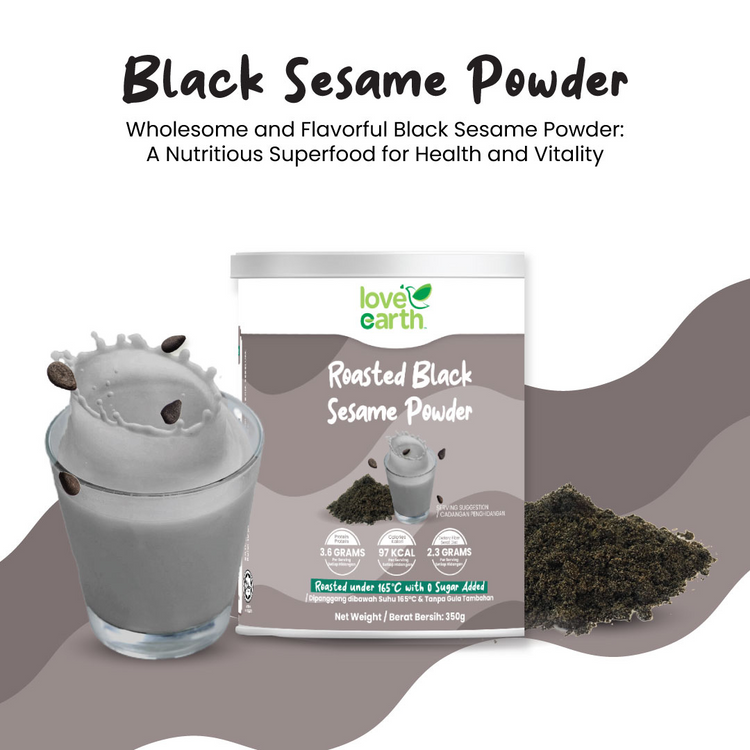 Love Earth Roasted Black Sesame Powder 350g