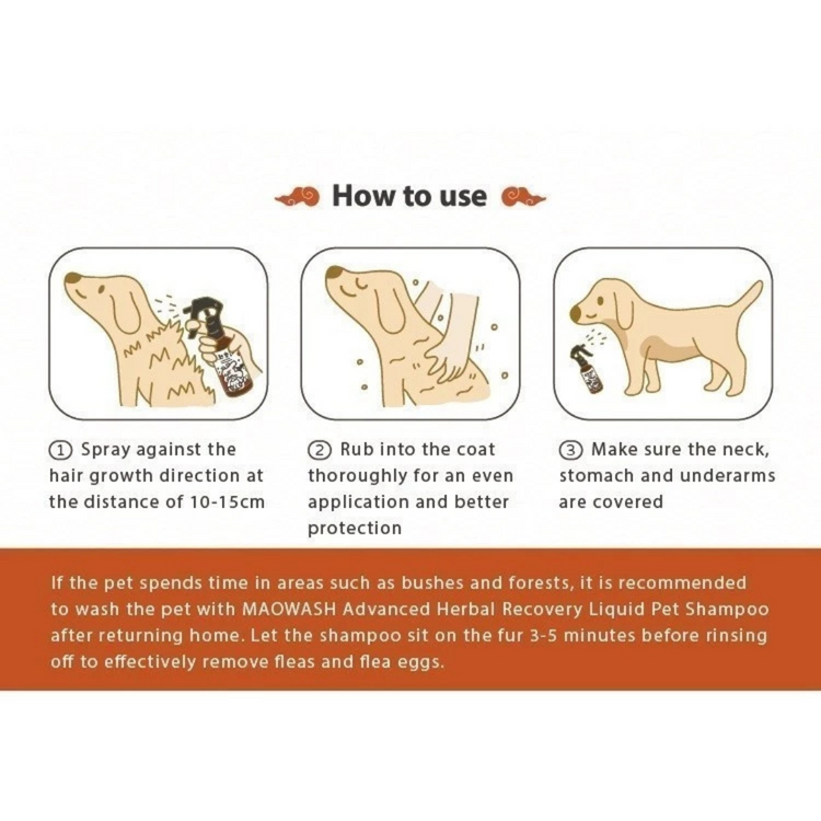 Maoup Flea Defender Herbal Pet Spray (220ml)