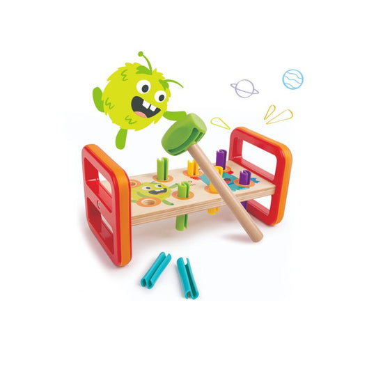 Hape Monster Match & Smash Hammer Bench (12M+)