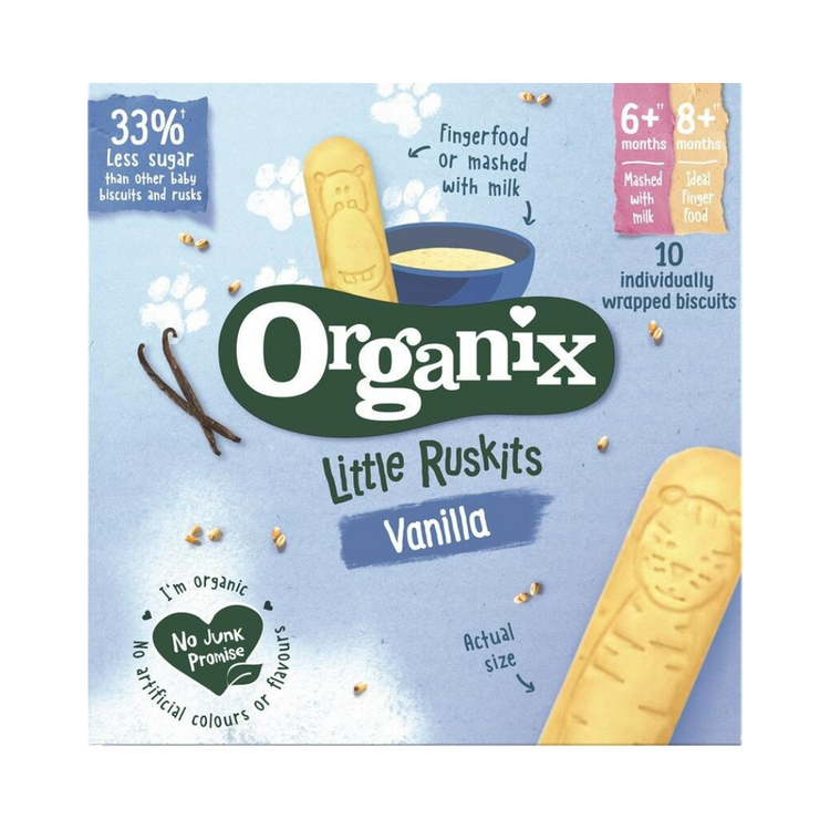 Organix Little Ruskits Vanilla Biscuit 60g