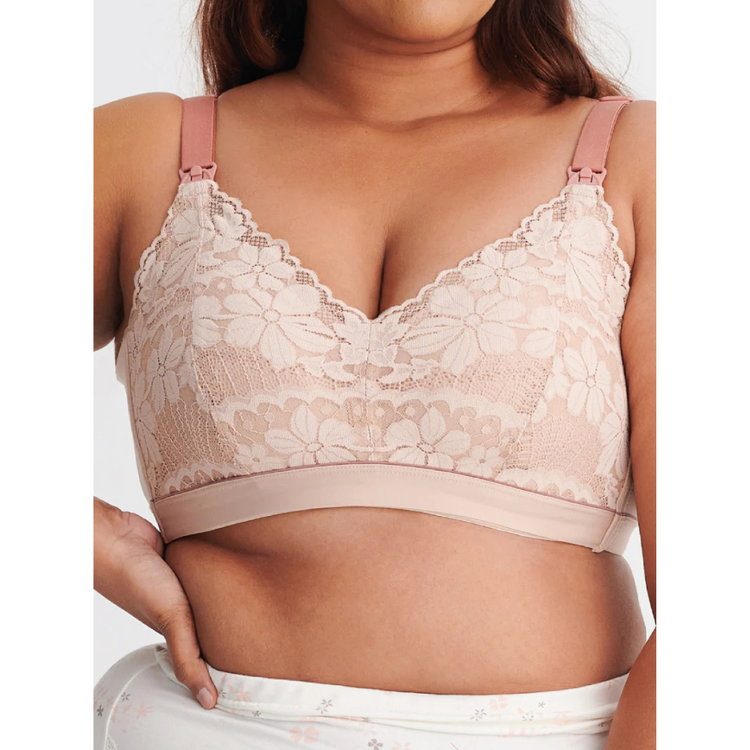 Bmama Lace Nursing Bra Bottom Line Big Cup - Purple