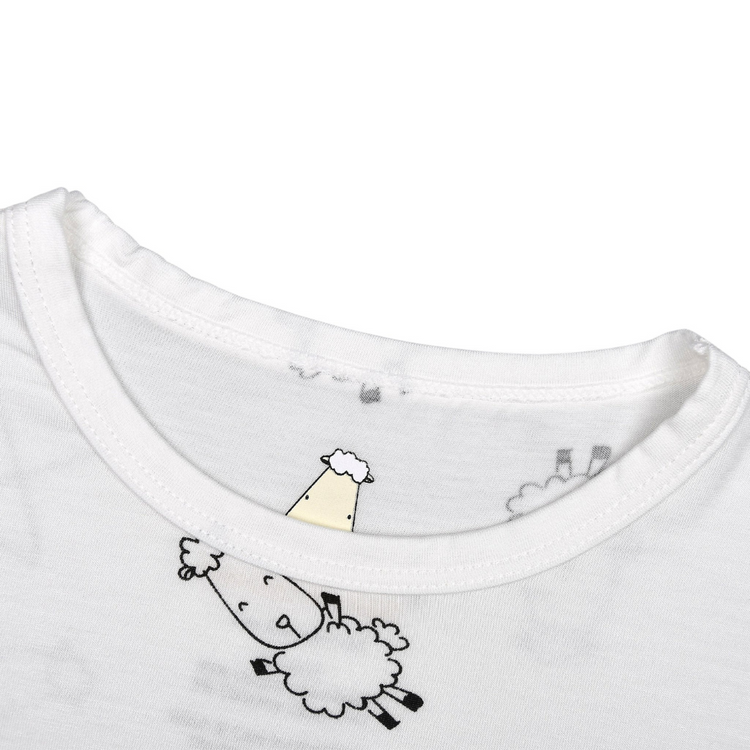 Baa Baa Sheepz Tiered Dress Cute Big Star & Sheepz White