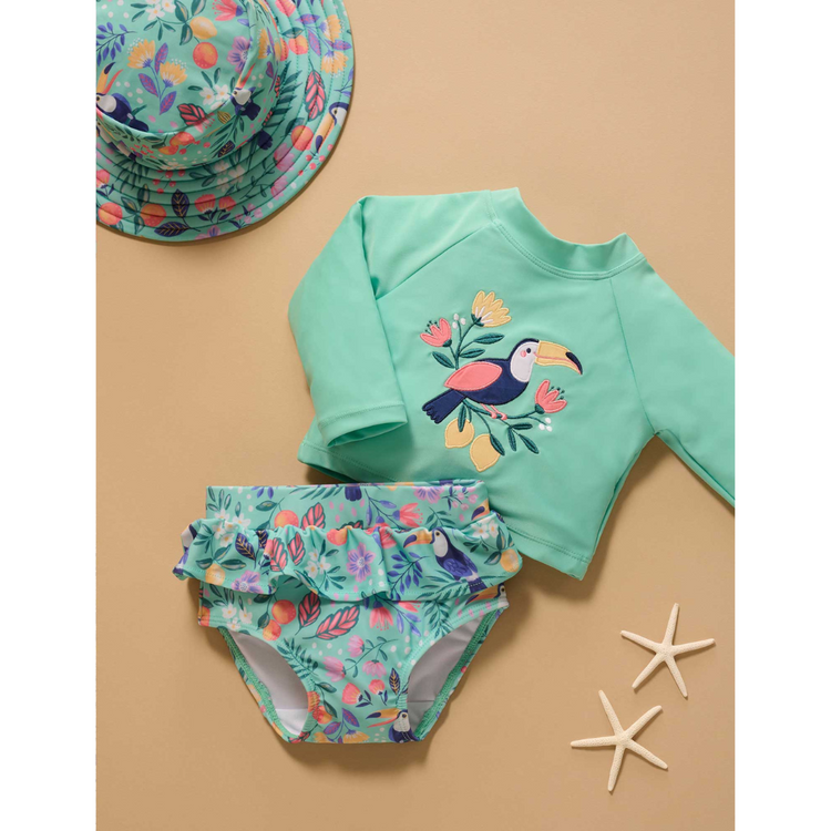 Purebaby Organic Toucan Long Sleeve Rashie Set